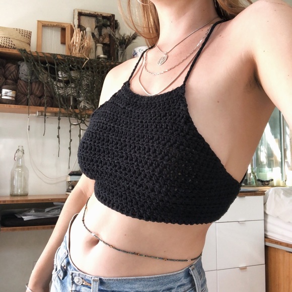 Naiad Crochet Crop Top - Picture 1 of 10